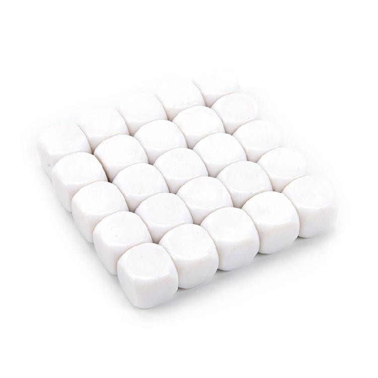 10Pcs Kids Educational Toy Board Game Dices Set White Dices Mathematical Tool 6 Sided Dices Acrylic Round Corner Dices