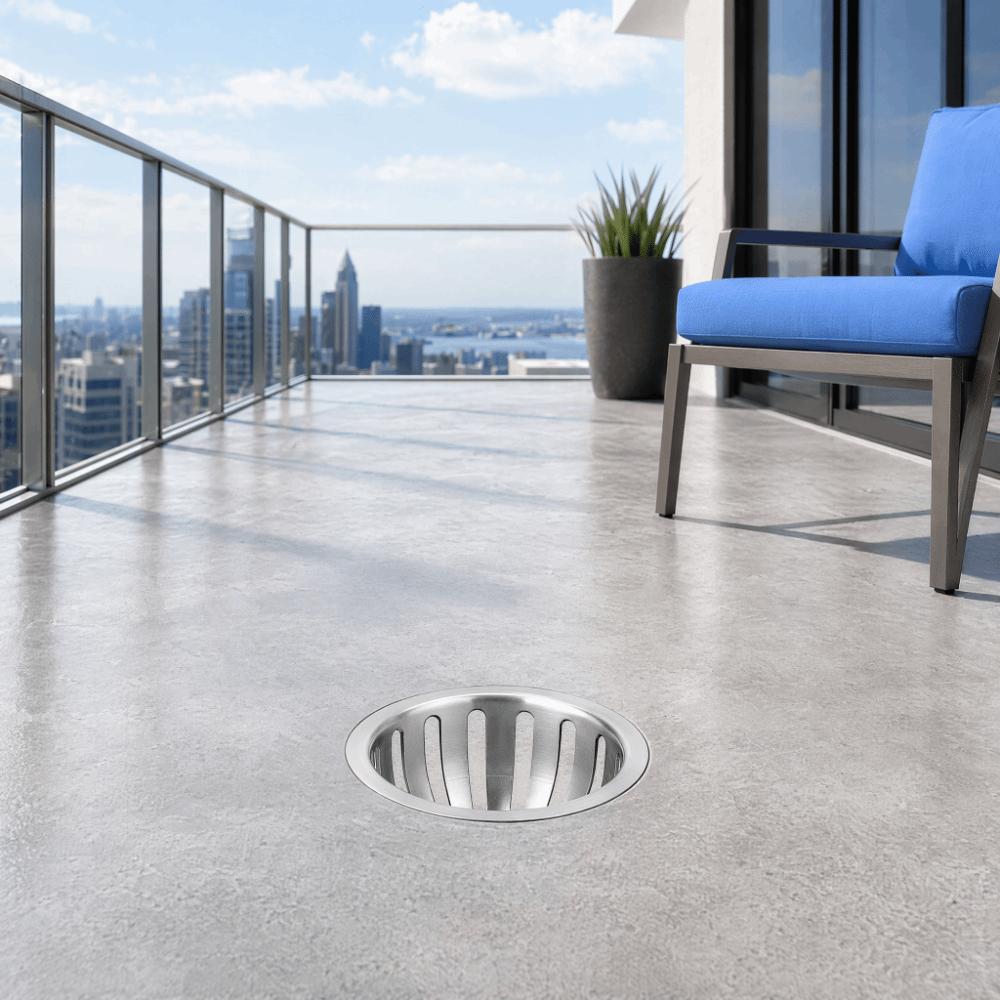 2PCS Round Shape Floor Drain Cover Stainless Steel Ground Drain Strainer Storm Drain Filter Yard