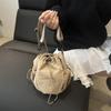 Purse Nylon Shoulder Bag Handbag Small Crossbody Bag Sweet Drawstring Bucket Bag Office Worker