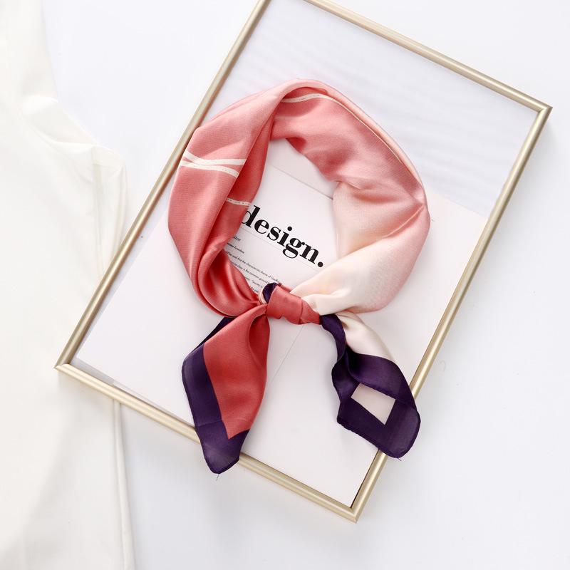 Женский универсальный шелковый квадратный шарф – летняя японская и корейская мода