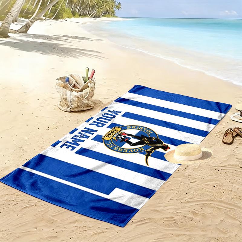 Bristol Rovers F.C Print Beach Towel, Large Soft Quick Dry Towel for Beach Camping Swimming