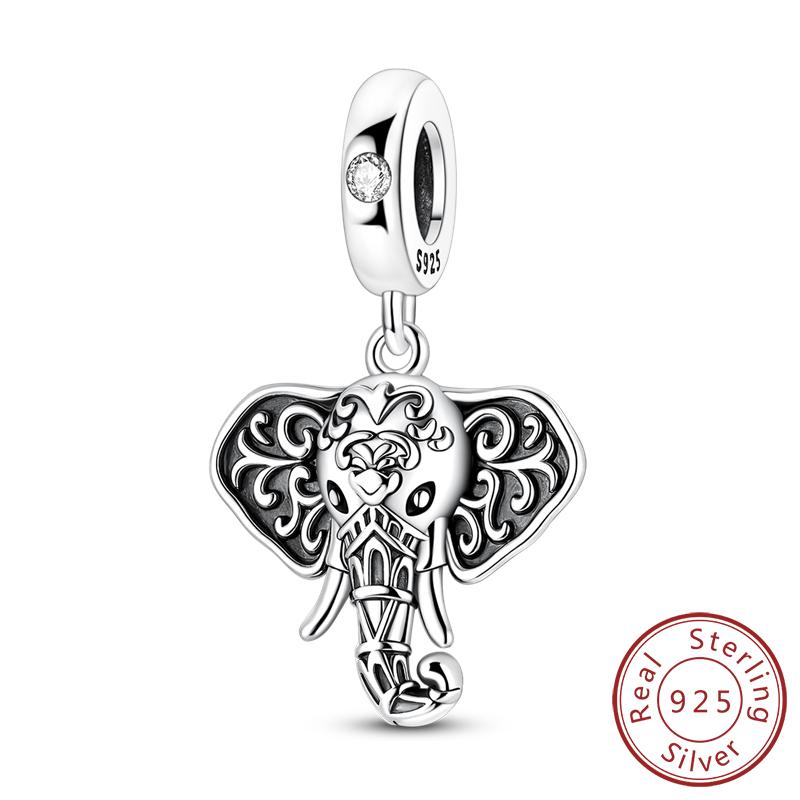 Шармы Медь Сияющая Любовь Медведь Слон Яблоко Вишня Роза Шармы Бусины Подходят для Оригинального Браслета Подвеска Женские Украшения