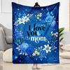 Floral Tribute To Mom Flannel Blanket-Soft and Suitable for Sofas,Beds,Offices,Travel,All Seasons,Great Gift for Holidays and Birthdays.