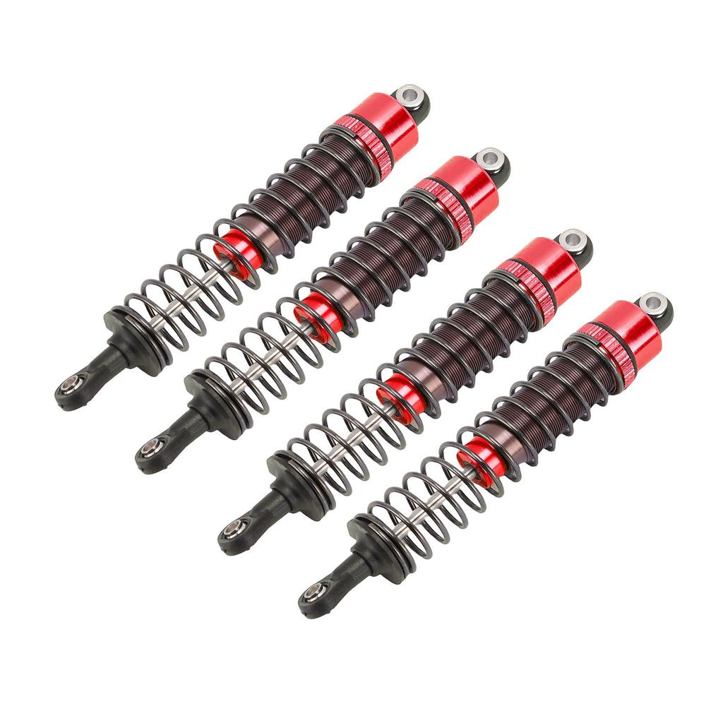 RC Oil Filled Shock Absorber 1 10 Scale 95mm High Strength Aluminum Alloy RC Shock Absorber Oil Damper Red