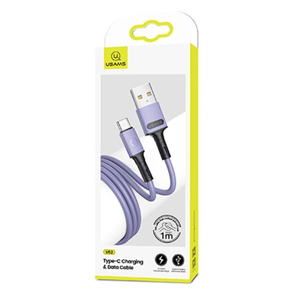 USAMS Cable U52 USB-C 2A Fast Charge 1mpurple SJ436USB04 (US-SJ436)