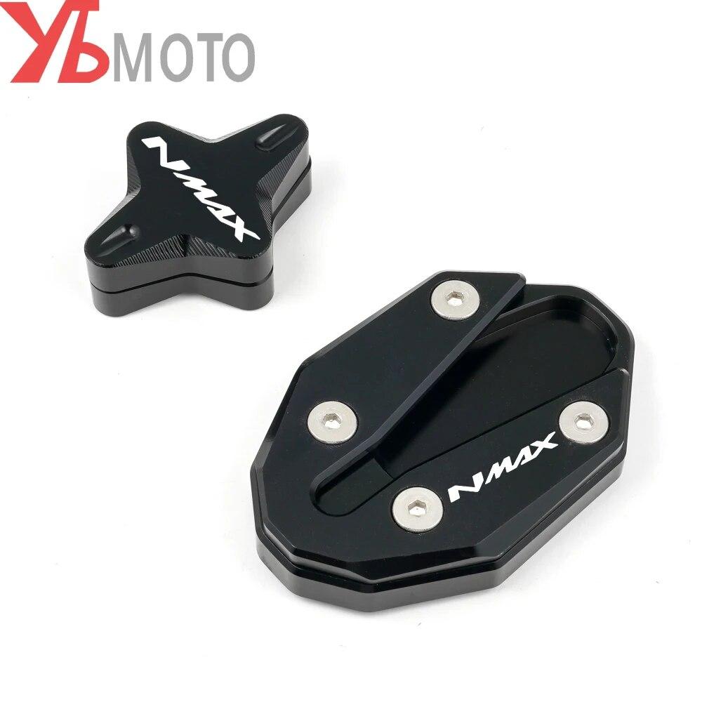 Логотип «NMAX» для YAMAHA NMAX155 NMAX125 NMAX 155 125, увеличитель боковой подставки с ЧПУ и вспомогательная подставка для мотоцикла