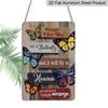 2D Flat, 1pc Memorial Butterfly Mother's Day Metal Wall Art Sign "Whisper I Love You To A Butterfly" - 8*12 Inch Aluminium Rustic Home Decor