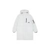 Plain Casual Hooded Long Down Jacket Unisex Outerwear White 625613-02