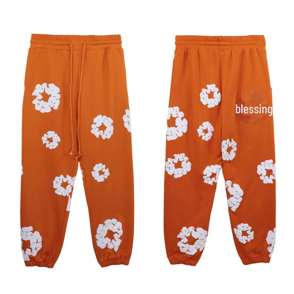 Autumn/Winter Fleece-Lined Sweatshirt and Trousers Set - Kapok Denim American Hoodie