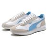 Puma R78 Неоновый текстиль, Разделенная коровья кожа, Искусственная кожа Низкие повседневные кроссовки Унисекс Белый Синий 392901-09