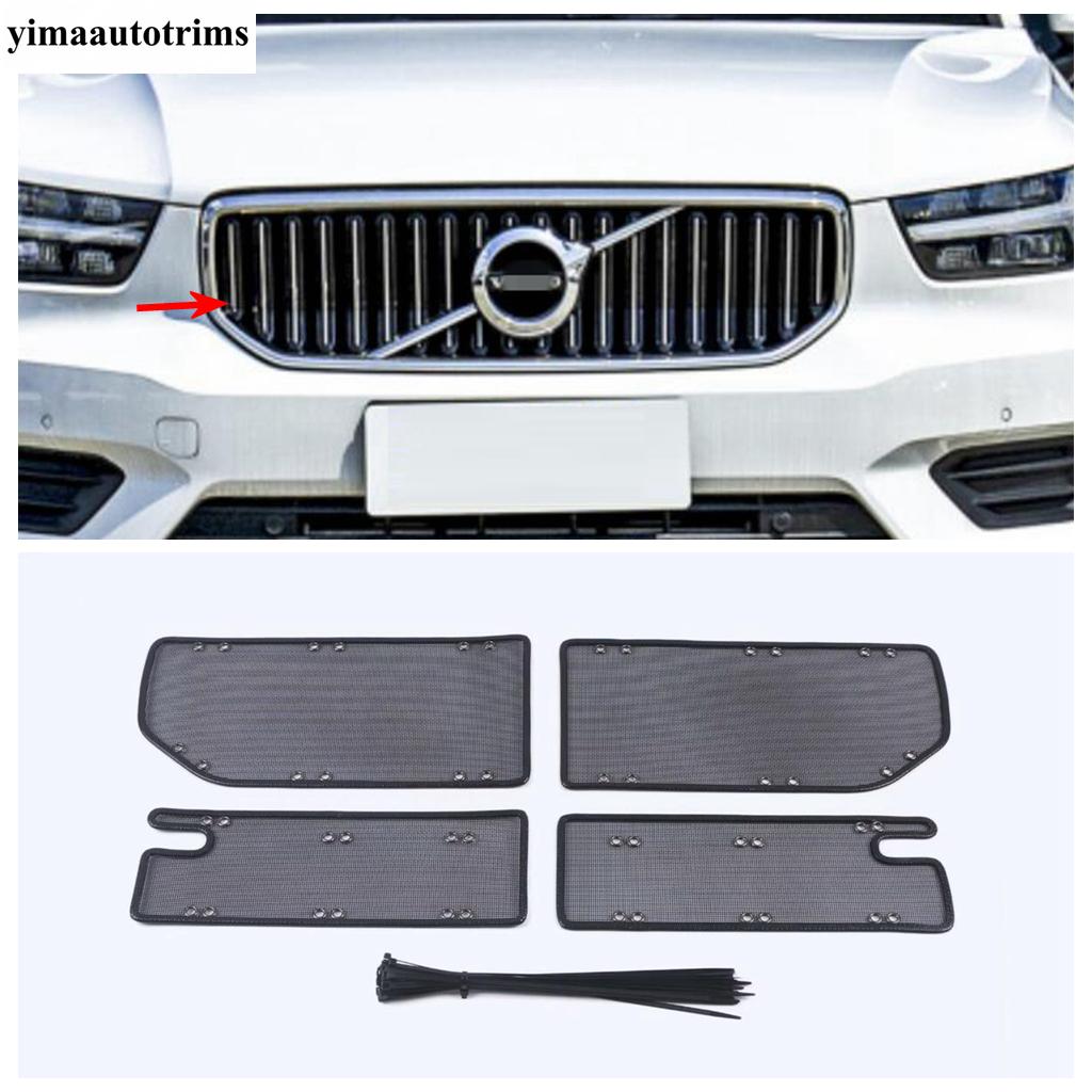 Car Front Grille For VOLVO XC40 2018 - 2025 Middle ert Net ect Screening Mesh Cover Trim Protection Accessories Exterior