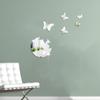 1set Creative Mirror Fluttering Butterfly Acrylic Wall Stickers for Living Room Decorative Background Arrangement