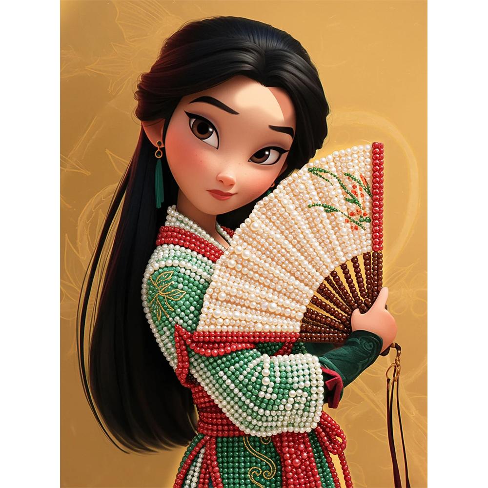 Disney DIY Жемчужная живопись Мулан Героическая Настенное украшение дома Жемчужные драгоценные камни Живопись Картины Поделки Украшение дома