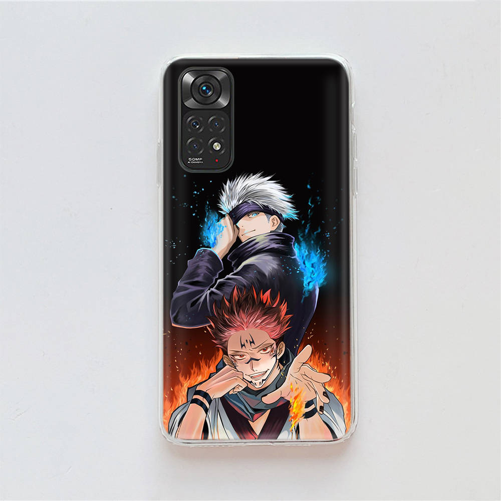 Чехол DT22 Jujutsu Kaisen для Samsung A04 A14 A23 A34 A54 M23 M33 M52 M53 Realme 10 9 C30S C35 C55 VIVO Y02S Y21 Y33S Y51 X80 Pro Прозрачный чехол