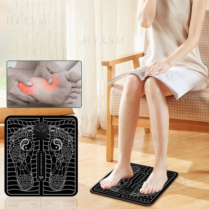 Электрический коврик для ног, портативный массажер для ног EMS, массажер для кровообращения ног, интеллектуальный массаж кровообращения(Внимательно прочтите инструкцию)