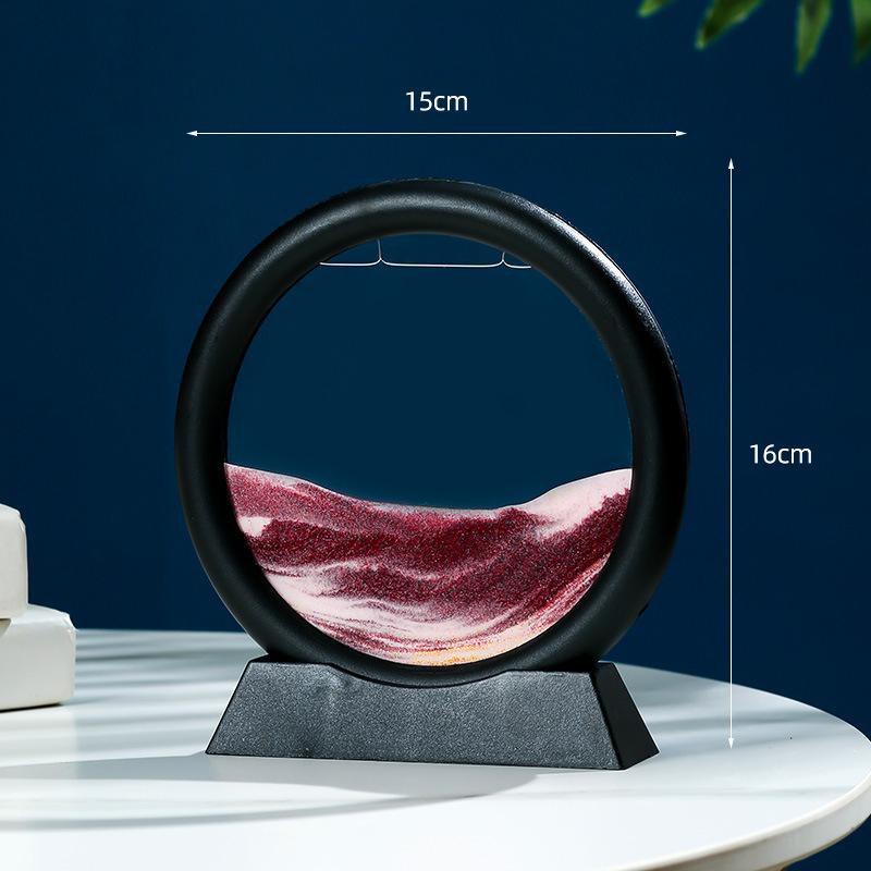 Sandscape Рамка для живой песочной анимации Зыбучий песок 3D Динамические жидкие песочные часы Кинетическая песочная картина Текущий песок Офис Домашний декор Подарки