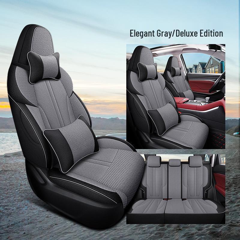 Всесезонный льняной чехол на сиденье для пятиместного автомобиля Changan CS55PLUS