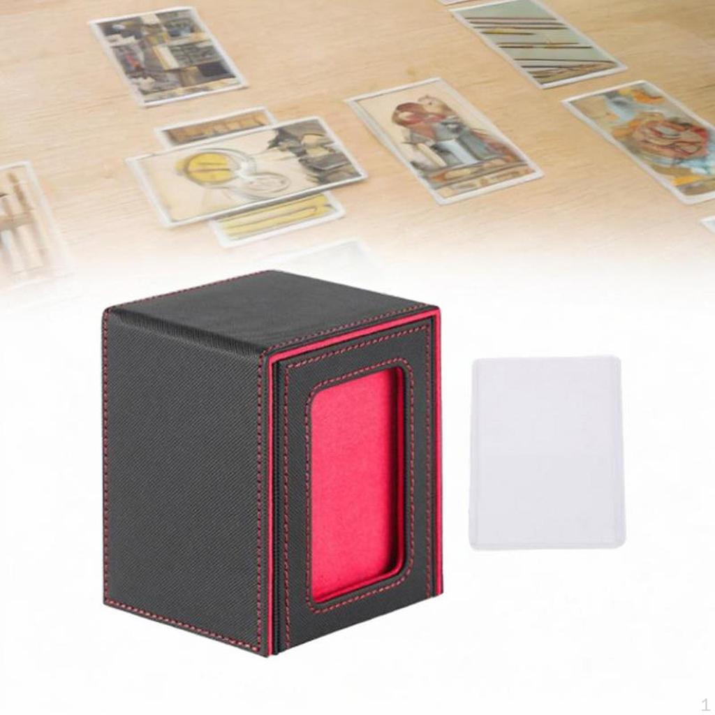Card Deck Box Storage Leather Magnetic Closure, Display Case Album Baseball
