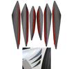 Aero Canards, Set of 6, Front Bumper Protector, Spoiler, Universal, Scratch Resistant, Carbon-look