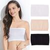 Women Invisible Tube Top Bra Strapless Padded Wireless Anti-slip Push Up Soft Anti-exposure Solid Color Elastic