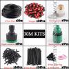 50M~5M Micro Drip Irrigation System 8-Holes Flow Adjustable Watering System Kits Automatic Gardening Irrigation Nozzle Set Tool