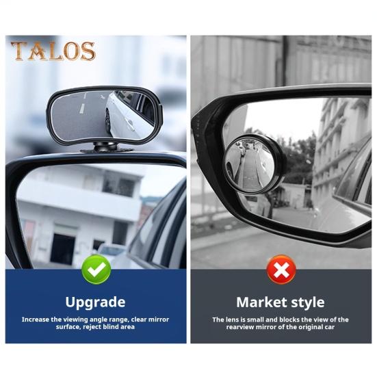 Прямоугольное автомобильное зеркало заднего вида для слепых зон, простое в установке, регулируемый угол обзора, автоматическое выпуклое широкоугольное боковое зеркало заднего вида