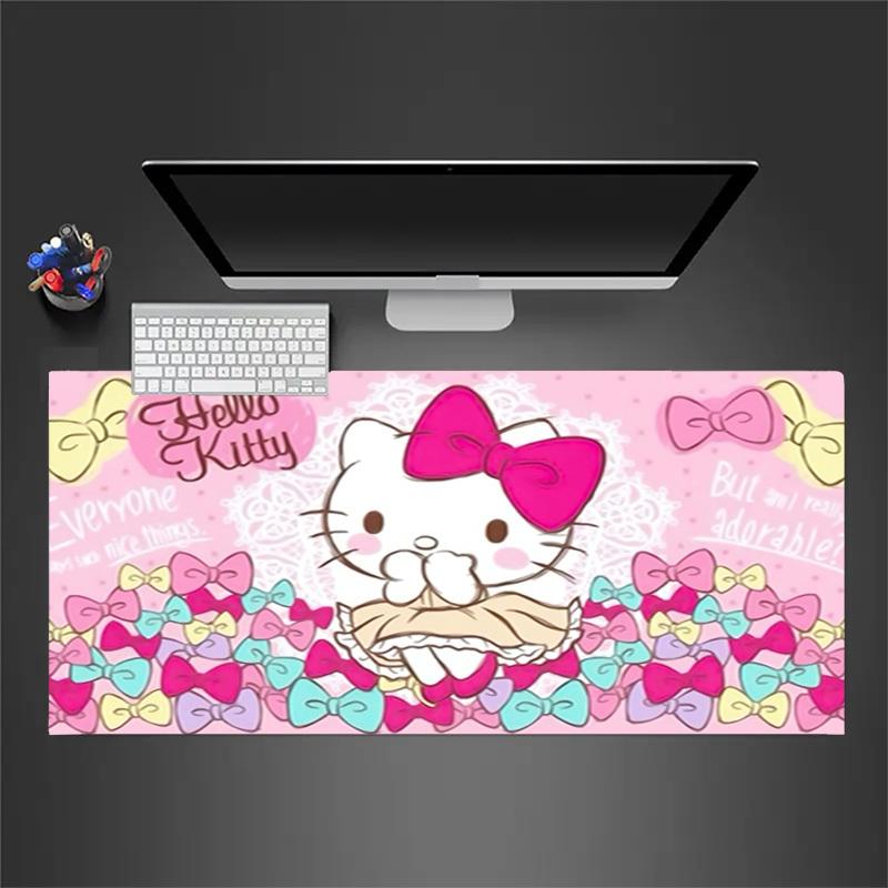 1pc Hello Kitty Bowtie Computer Pad with Vibrant Print, Mouse Pads for Desk 196