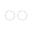 S925 Silver Needle Large Twisted Metal Hoop Earrings for Women - European & American Light Luxury Style