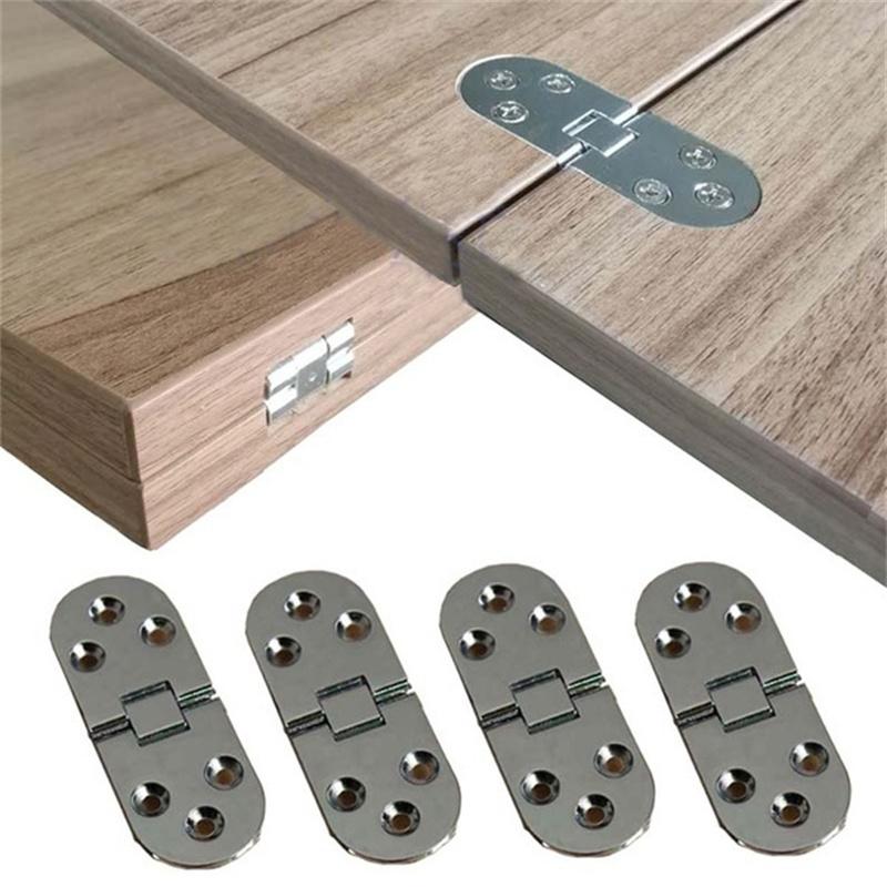 2pc Furniture Fittings Folding Hinges Self Supporting Folding Table Cabinet Door Hinge Flush Mounted Hinges for Kitchen Furniture