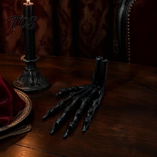 Lifelike Hand Figurine 3D Printed Skeleton Figurine, Spooky Bone Statue for Desktop Sculpture Halloween Party, Gothic Model, Desk Decor Realistic Prop