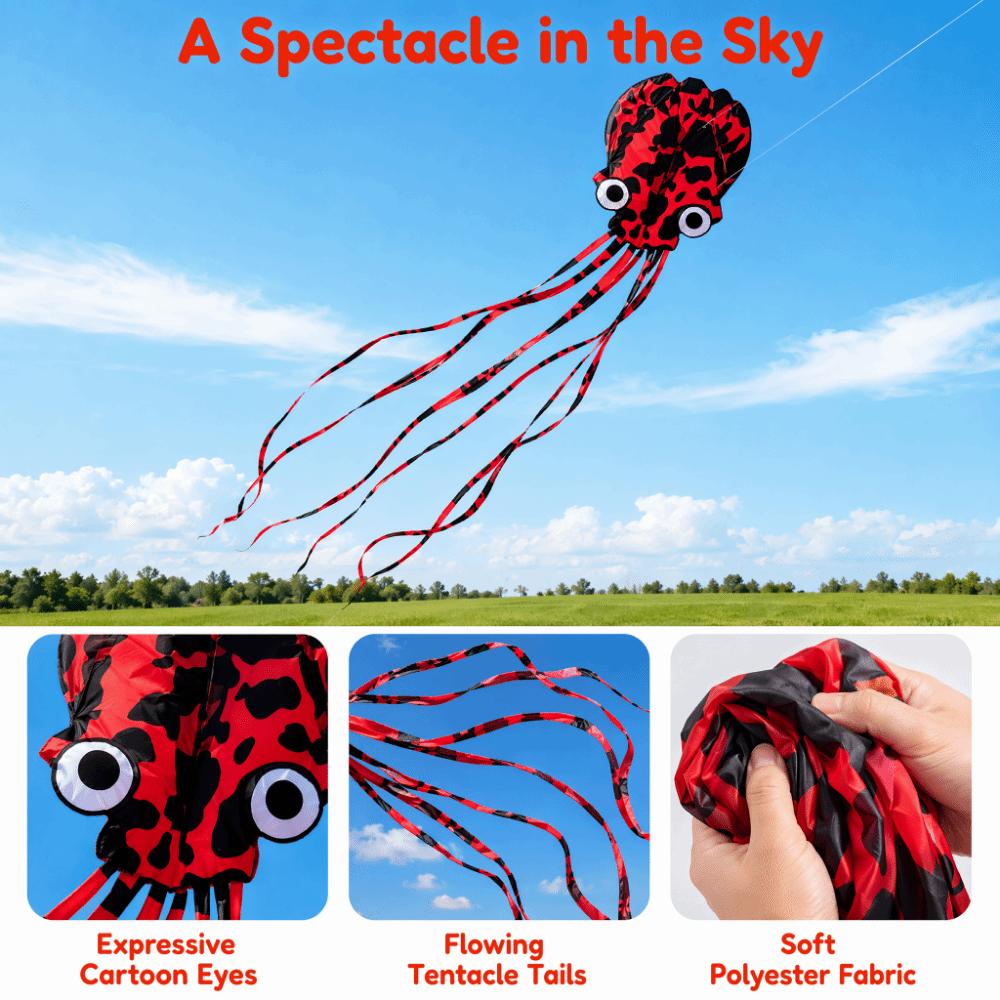 Large Single Line Kite Frameless Soft Animal Kite Durable Outdoor Fun Toy Beach