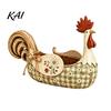 Housewarming Gift for Farmhouse Lovers Vintage Rooster Utensil Holder, Resin Chicken Kitchen Counter Organizer, Rustic Country Style Cooking