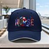 American Nurse Themed Adjustable Baseball Cap Lightweight Printed Unisex Hat