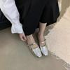 European Fairy Style Flat-bottomed Bag Head Half Slippers Female Outer Wear Spring and Summer Pedal Small Fragrant Wind Lazy Single Shoes