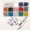 540-Piece 5mm Colored Copper Eyelet Buckles & Grommet Installation Tool Set
