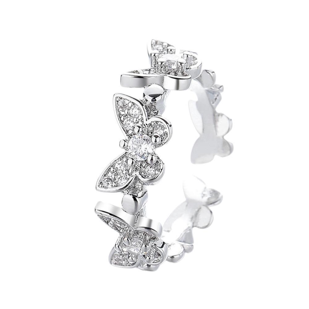 Dainty Jewelry Butterfly Rings Vintage Finger Rings New Fashion Zircon Rings Valentine‘s Day