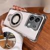 Shockproof Plating Magnetic Bracket Magsafe Case For Xiaomi Redmi 13C Note 13 Pro Plus 4G 5G Silicone Cover