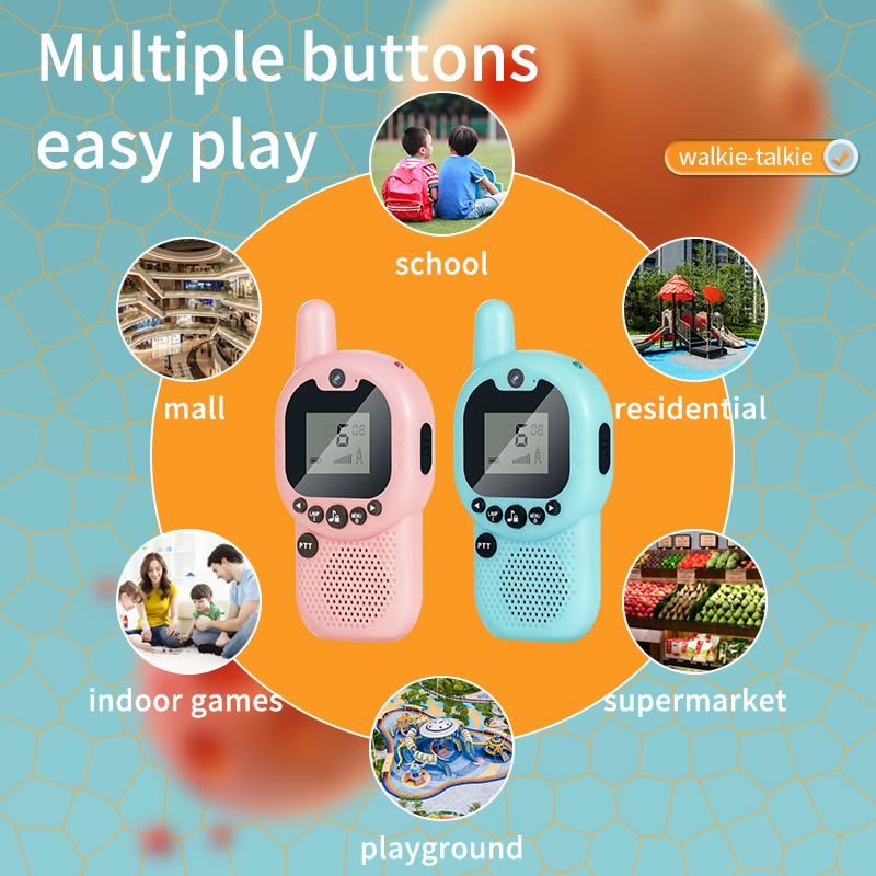 2 упаковки раций для детей, игрушки, перезаряжаемая батарея, рация, 22 канала, 2-стороннее радио, дальность действия 3 км, подарки для детей