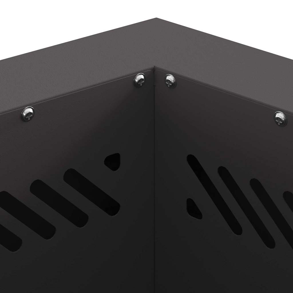 Smoke Free Fire Pit Black 38 x 38 x 51 cm Steel