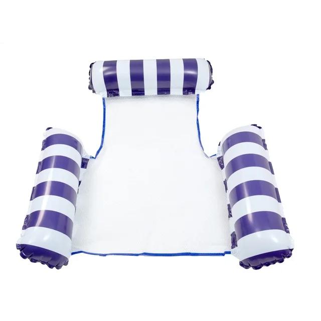 Летний надувной плавающий водный матрас гамак в полоску шезлонг игрушки для водных видов спорта в бассейне плавающий коврик игрушки для бассейна дети