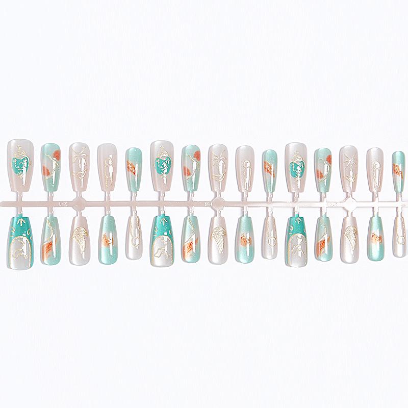Handmade Cartoon Zodiac Libra Embossed Press-on Nail Tips