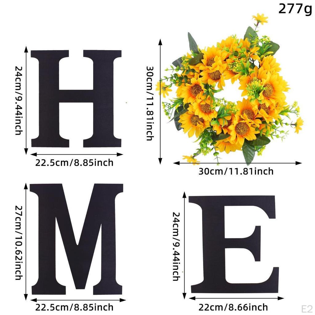 Decorative Sign Floral Wreath Front Door Festival Living Room Versatile Elegant Housewarming Party