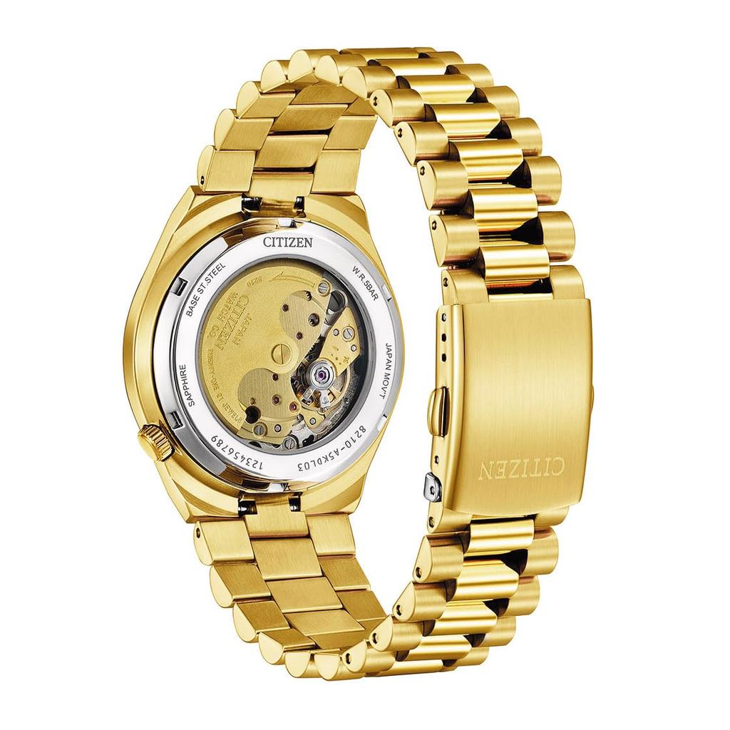Citizen Автоматические мужские наручные часы коллекции Tsuyosa NJ0152-51X Сапфировое стекло Зеленый Золотой