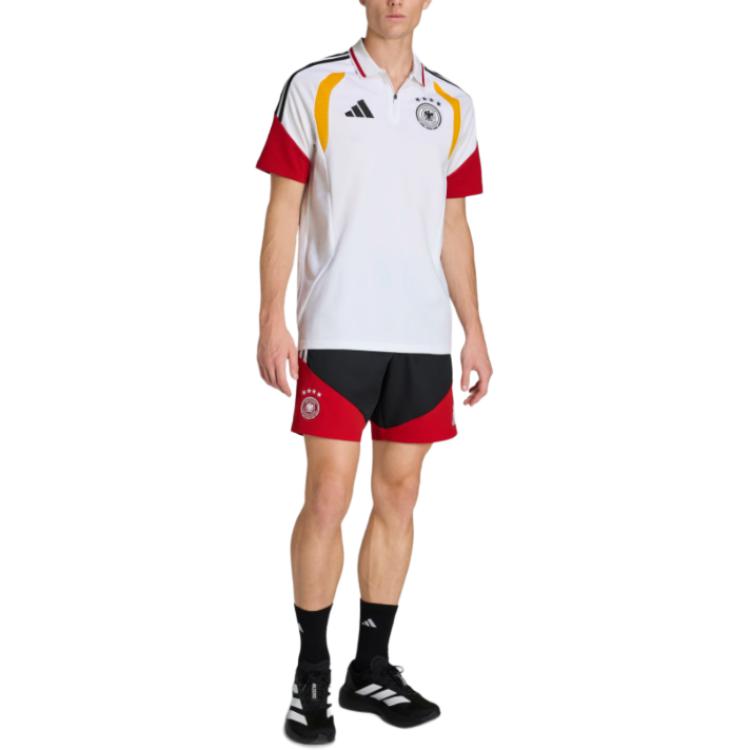 adidas Германия 26 Tiro Color Block Молния Короткий рукав Футбольная форма Мужская форма KB4479