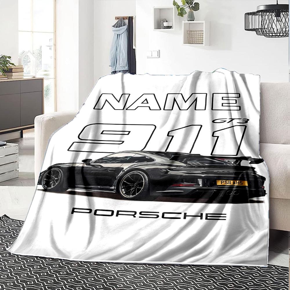 Custom Name Racing Theme Printed Blanket - Perfect for Couch, Bed, Travel & Outdoor Use | Machine Washable, Cozy & Durable.