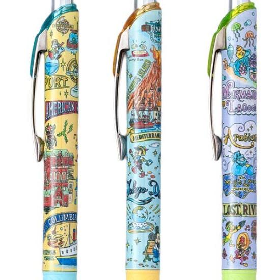 Ручка шариковая Mickey Friends Дизайн от руки Карта парка Сувенир Дисней Дисней Резорт & Набор, Серия, Дизайн, Канцелярские товары, [Эксклюзив Токио]