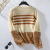 Vintage Stripe Cardigan Sweater Loose Knitwear Long Sleeve V-Neck Top Autumn Winter