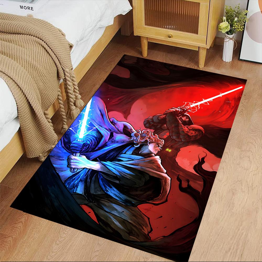 Star Wars Floor Mat Suitable for Dining Room Balcony Game Room Dormitory Anti-slip Rug Anime Office Decor Gift for Festivals
