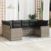 VidaXL Garden Lounge Set with Cushions 6 Pcs, Sofas with Adjustable Feet, Outdoor Furniture Set Patio Terrace, 3219372
