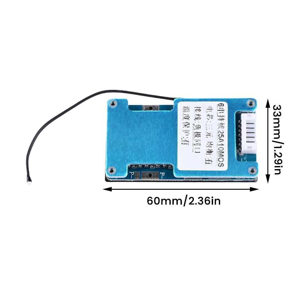 BMS 6S 22.2V 15A 20A 25A Li-ion 18650 Плата балансировки заряда аккумулятора Эквалайзер с защитой от температуры NTC Для электросамоката